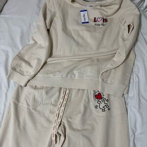 Women's Cream Pajama Set